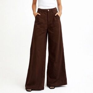 ‼️SOLD‼️ SO Goods For Life Super High Rise Wide Leg Pants, Brown